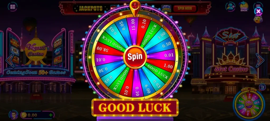 Juwa 2.0 spin wheel bonus screen